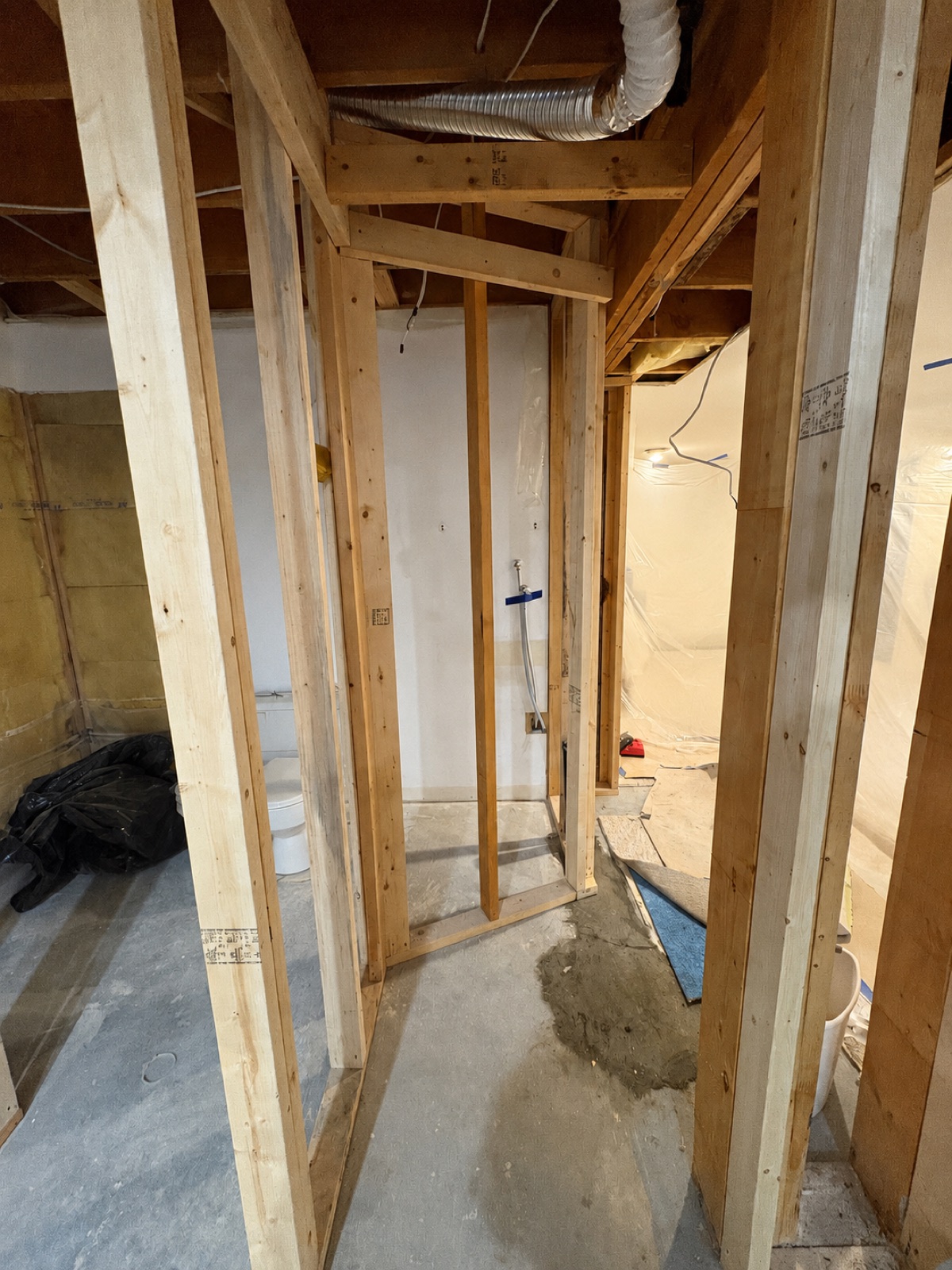 Custom shower stall framing detail
