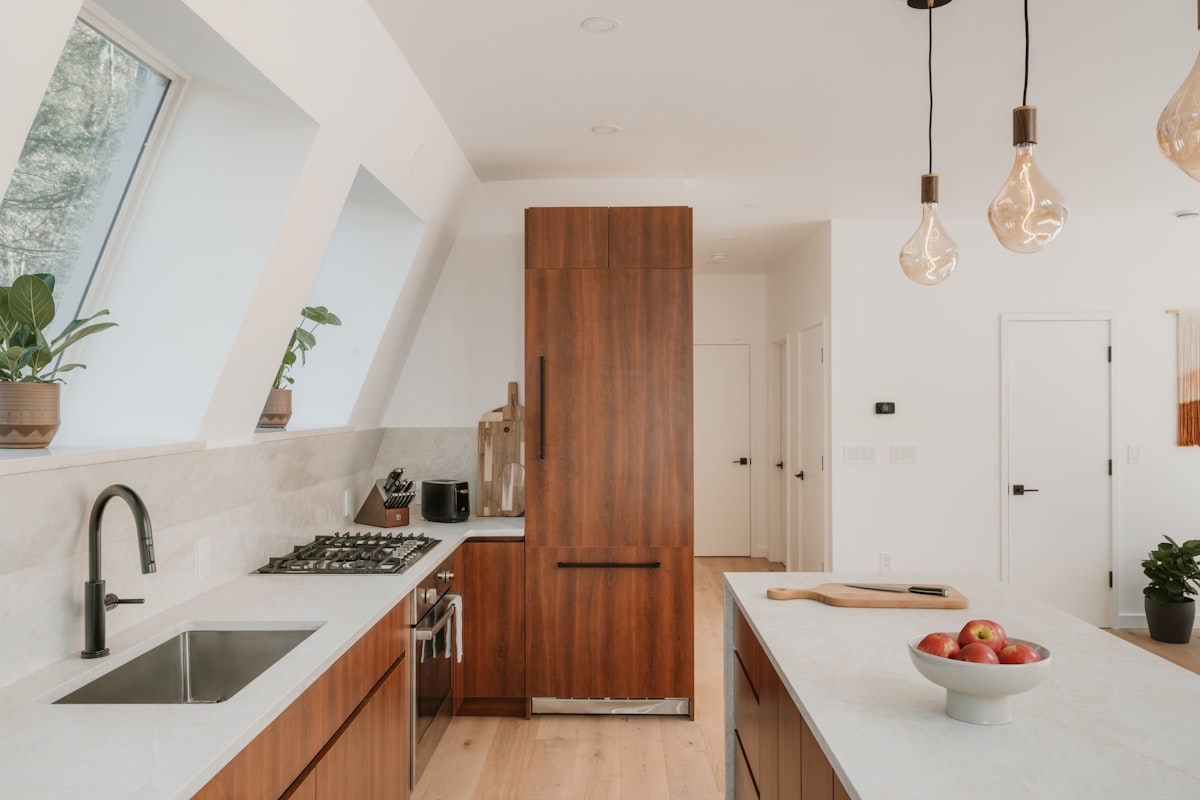Modern renovated kitchen interior
